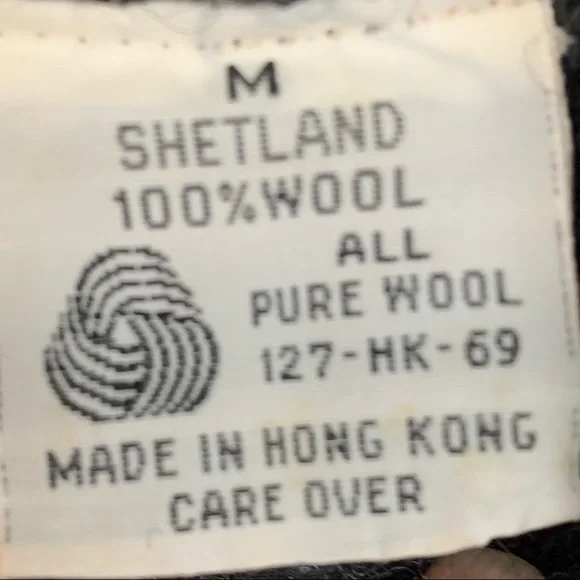 Nordstrom Brass Plum vintage wool sweater gray and red size medium - Picture 7 of 7